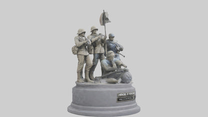 3D model Heroes of the Frontlines statue model VR / AR / low-poly