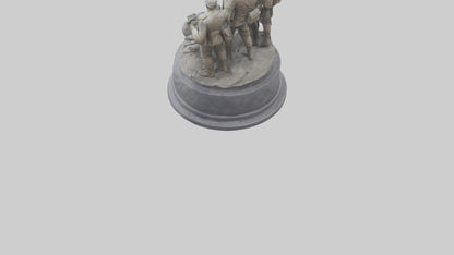 3D model Heroes of the Frontlines statue model VR / AR / low-poly