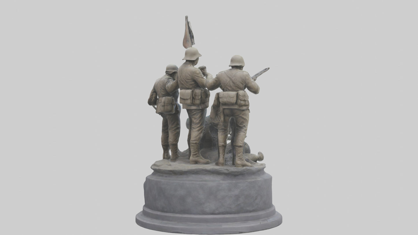 3D model Heroes of the Frontlines statue model VR / AR / low-poly