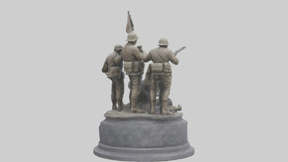 3D model Heroes of the Frontlines statue model VR / AR / low-poly