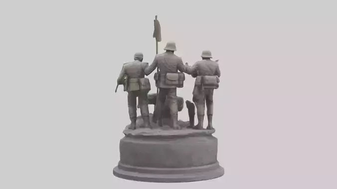 3D model Heroes of the Frontlines statue model VR / AR / low-poly