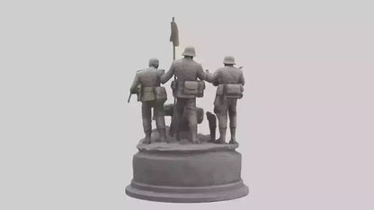3D model Heroes of the Frontlines statue model VR / AR / low-poly