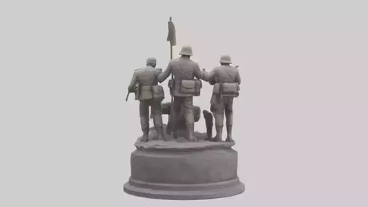 3D model Heroes of the Frontlines statue model VR / AR / low-poly