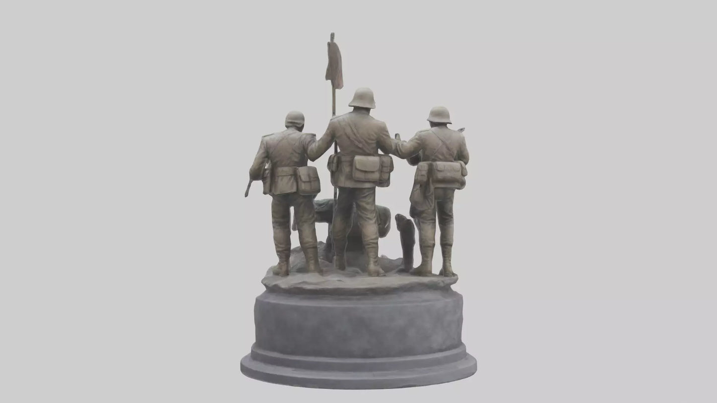3D model Heroes of the Frontlines statue model VR / AR / low-poly