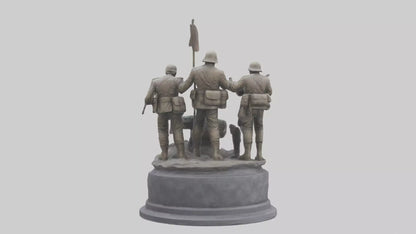 3D model Heroes of the Frontlines statue model VR / AR / low-poly
