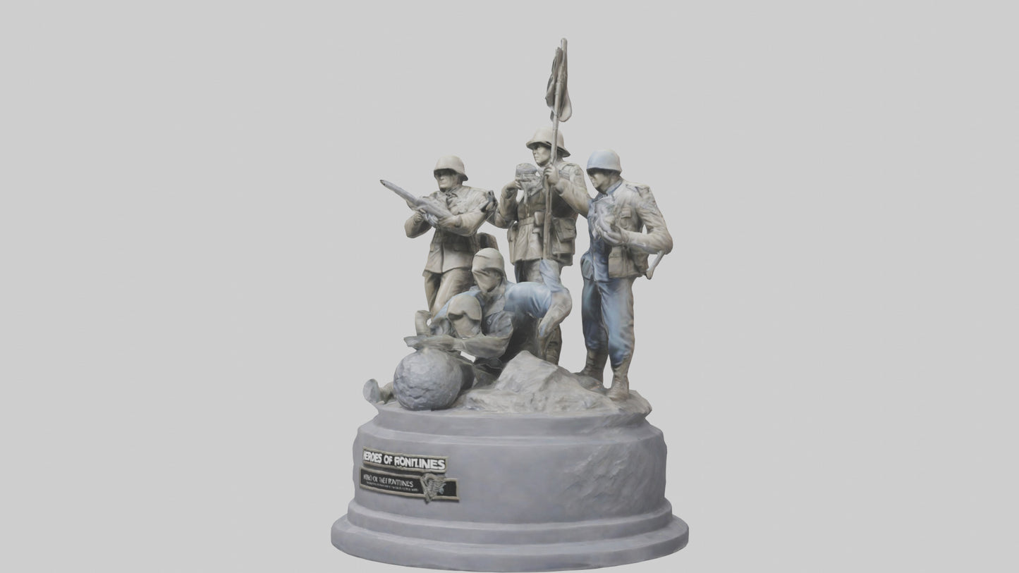3D model Heroes of the Frontlines statue model VR / AR / low-poly