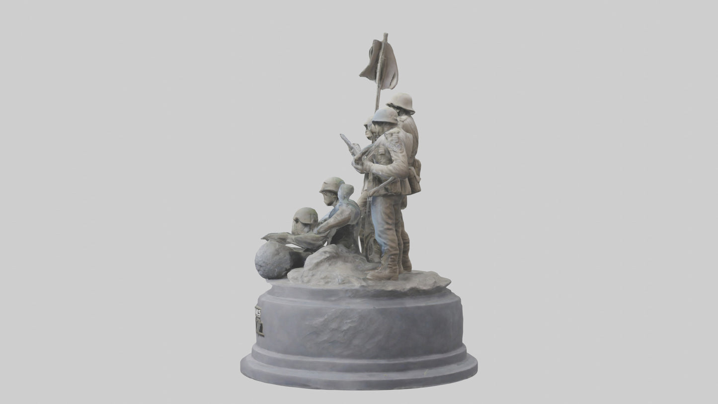 3D model Heroes of the Frontlines statue model VR / AR / low-poly