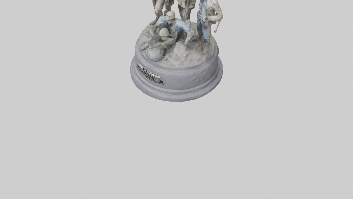 3D model Heroes of the Frontlines statue model VR / AR / low-poly