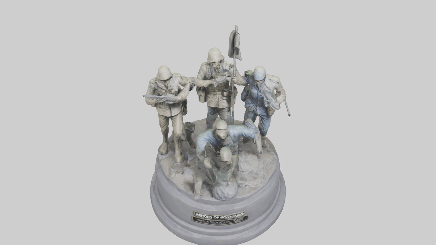 3D model Heroes of the Frontlines statue model VR / AR / low-poly