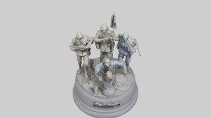 3D model Heroes of the Frontlines statue model VR / AR / low-poly