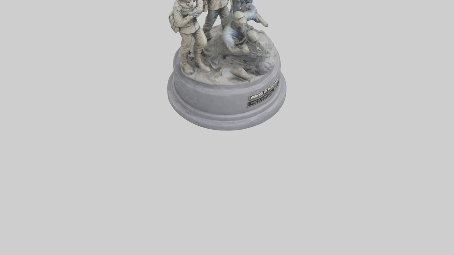 3D model Heroes of the Frontlines statue model VR / AR / low-poly