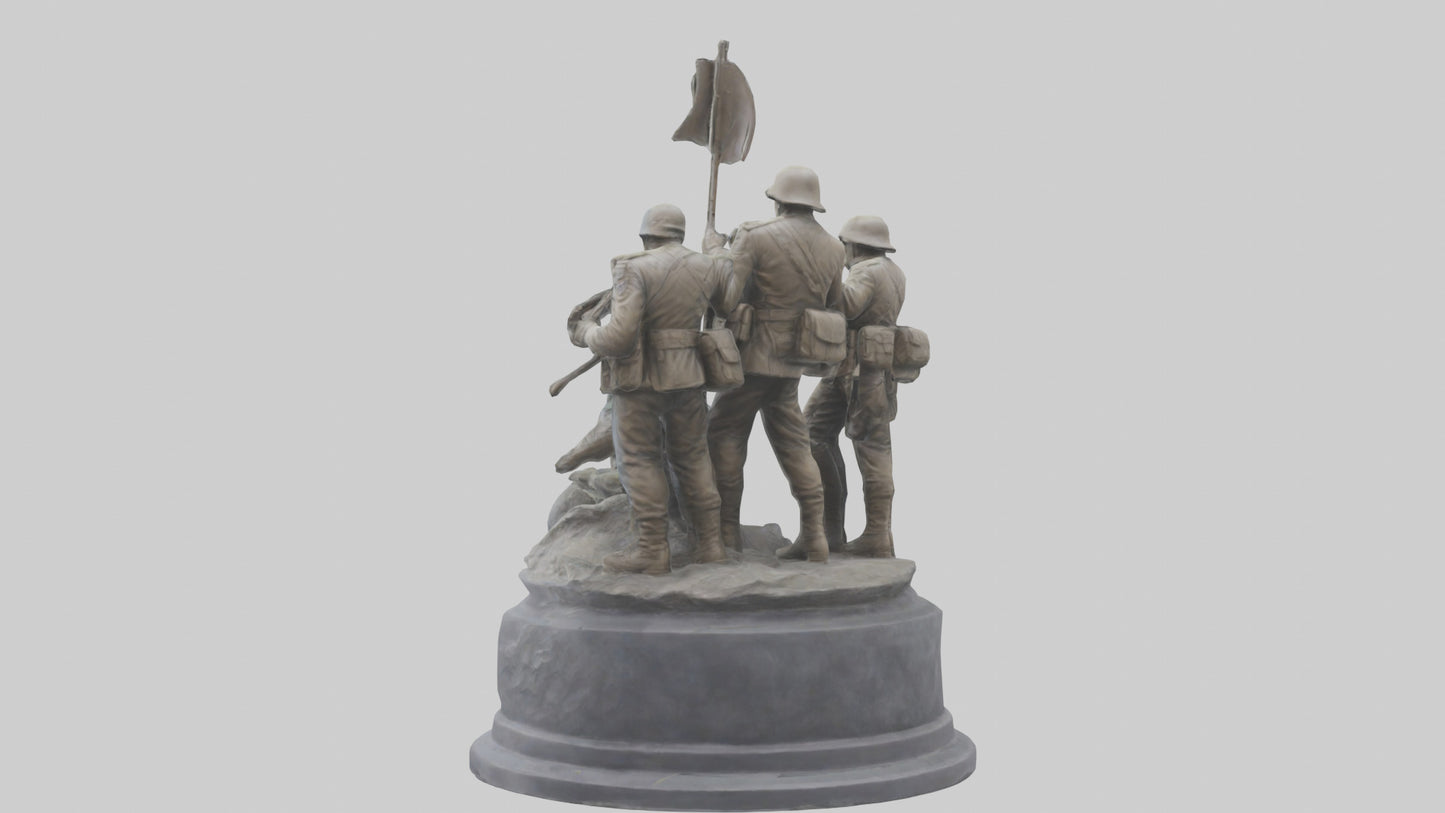 3D model Heroes of the Frontlines statue model VR / AR / low-poly