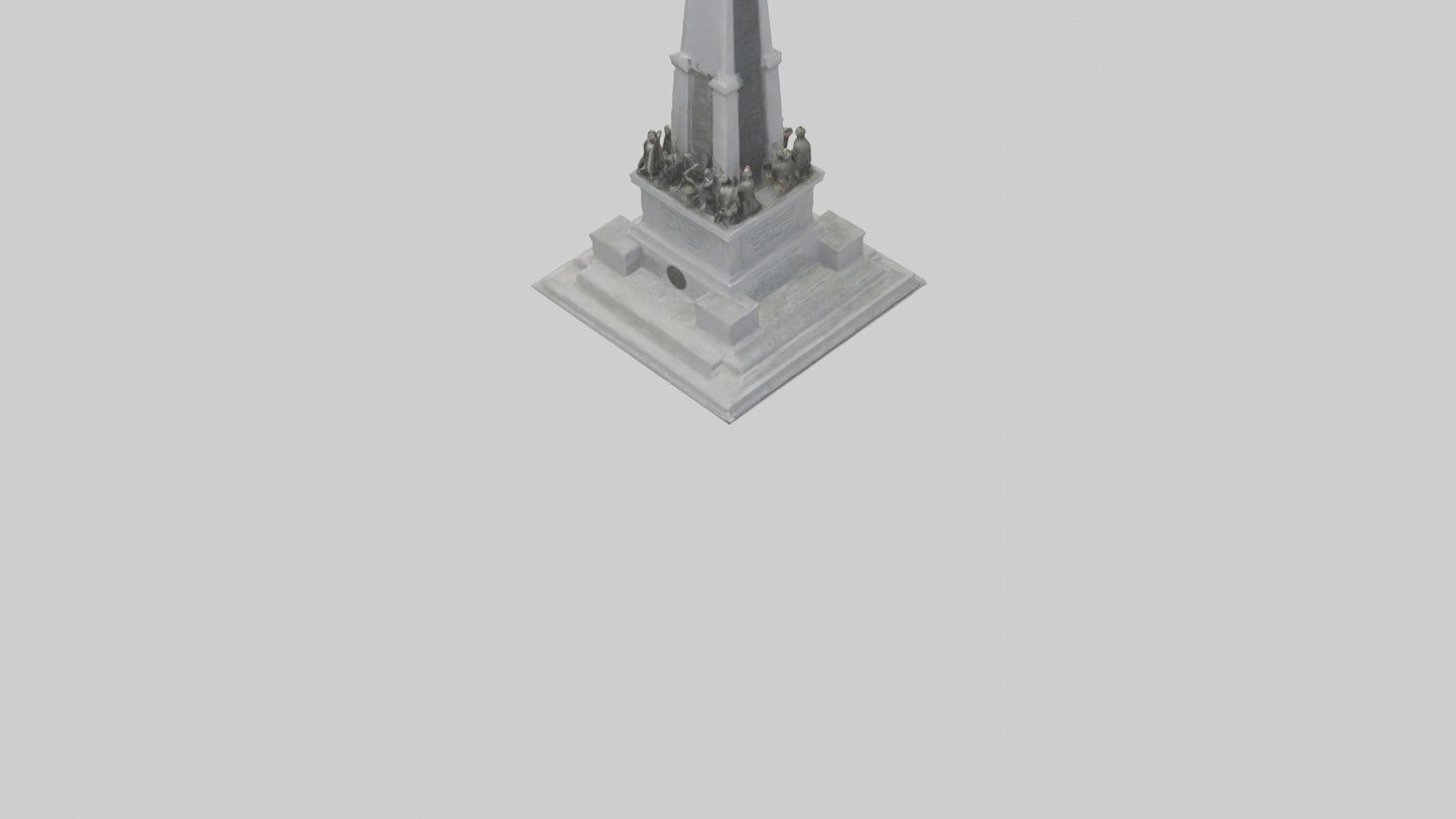 3D model Heroes of the Revolution monument model VR / AR / low-poly