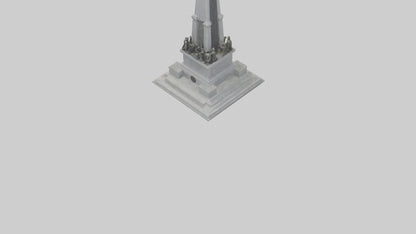 3D model Heroes of the Revolution monument model VR / AR / low-poly
