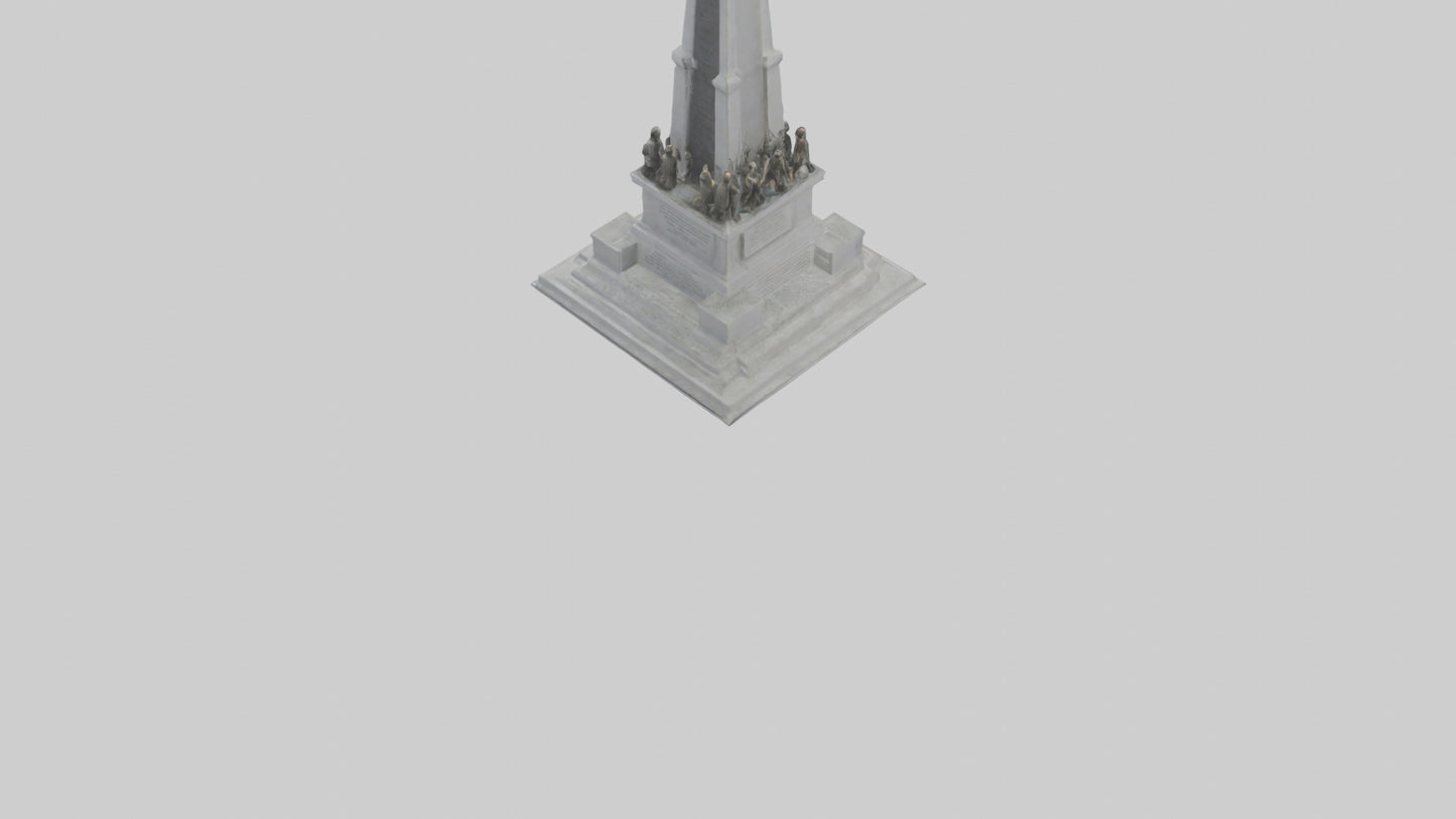 3D model Heroes of the Revolution monument model VR / AR / low-poly