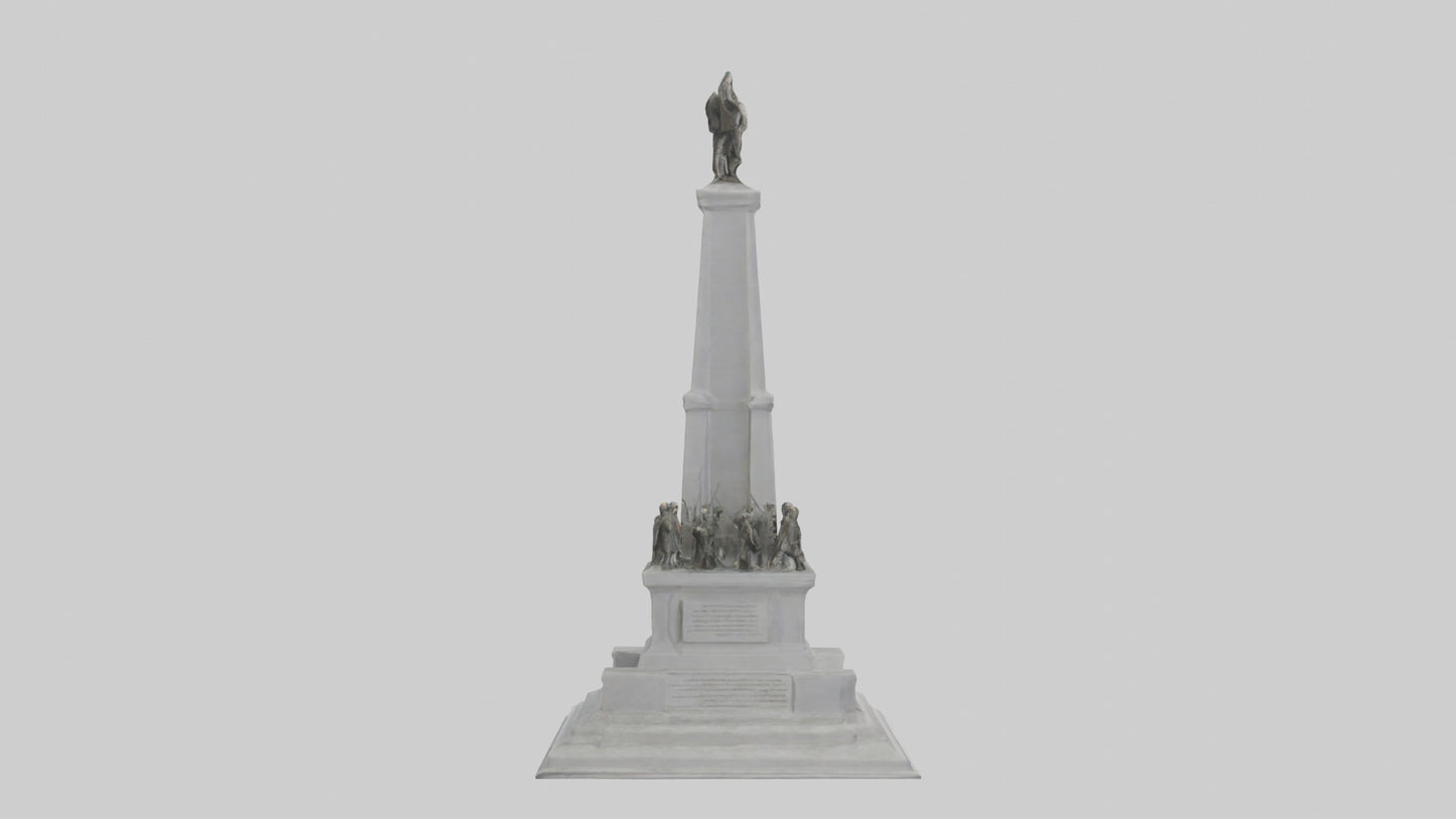 3D model Heroes of the Revolution monument model VR / AR / low-poly