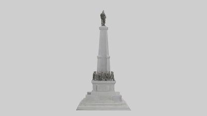 3D model Heroes of the Revolution monument model VR / AR / low-poly