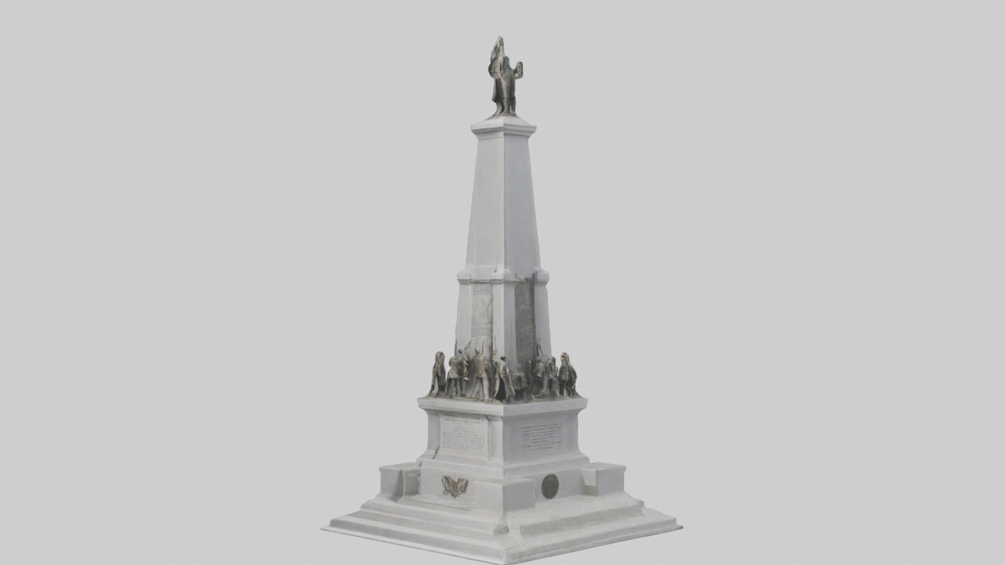 3D model Heroes of the Revolution monument model VR / AR / low-poly