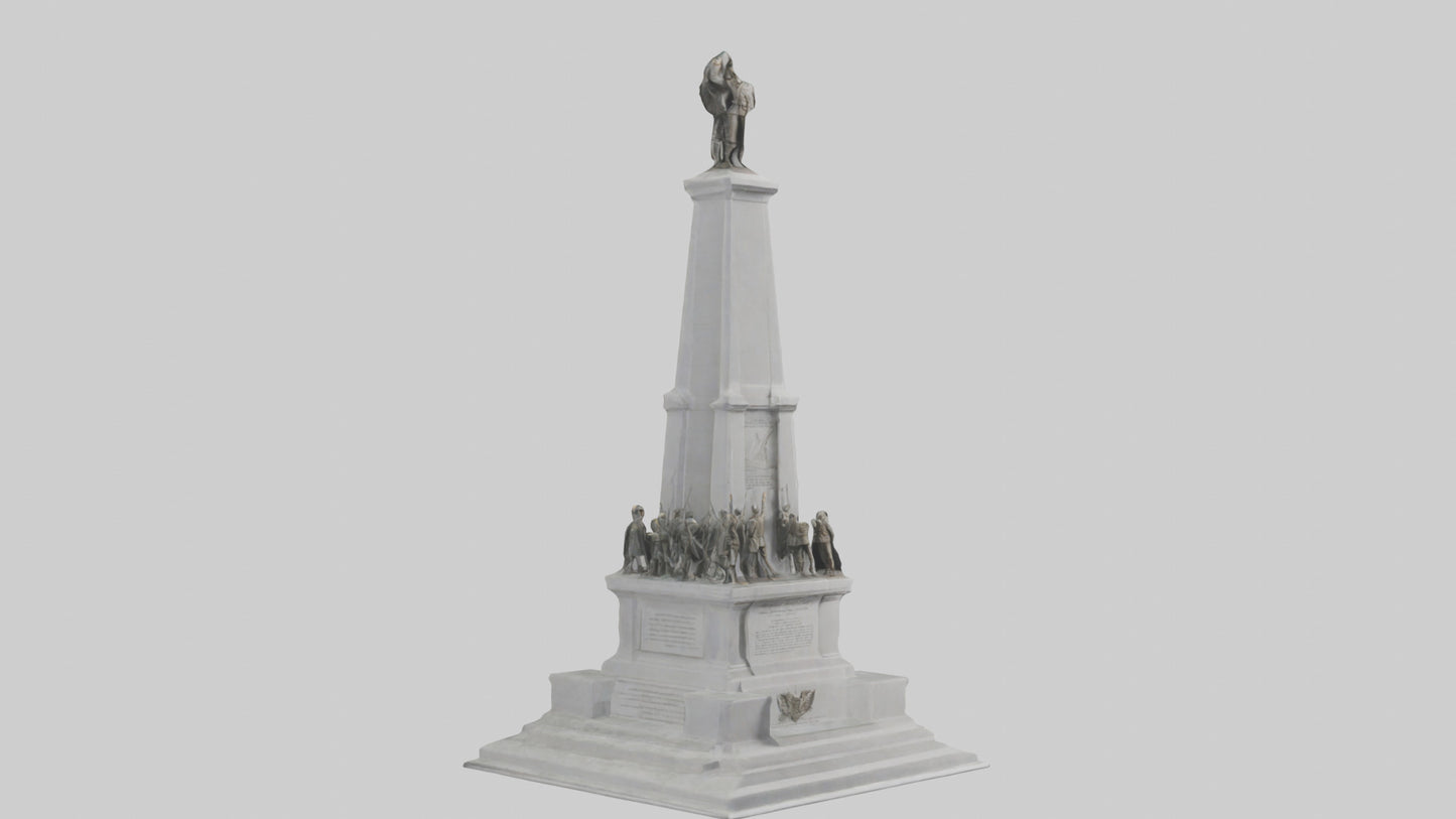 3D model Heroes of the Revolution monument model VR / AR / low-poly