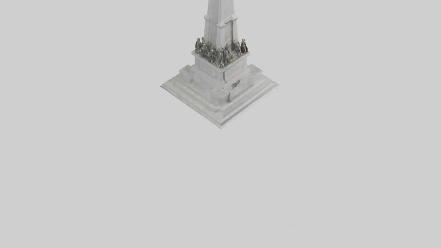3D model Heroes of the Revolution monument model VR / AR / low-poly