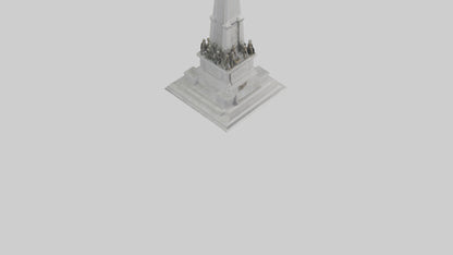 3D model Heroes of the Revolution monument model VR / AR / low-poly