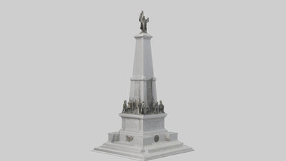 3D model Heroes of the Revolution monument model VR / AR / low-poly