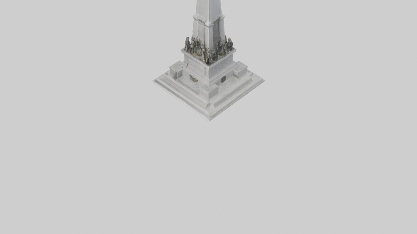 3D model Heroes of the Revolution monument model VR / AR / low-poly