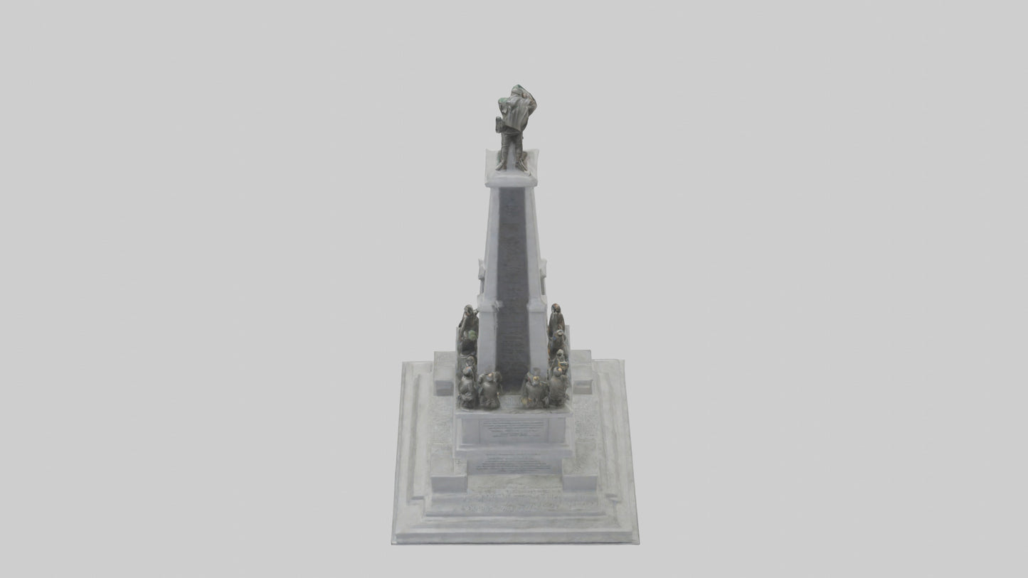 3D model Heroes of the Revolution monument model VR / AR / low-poly