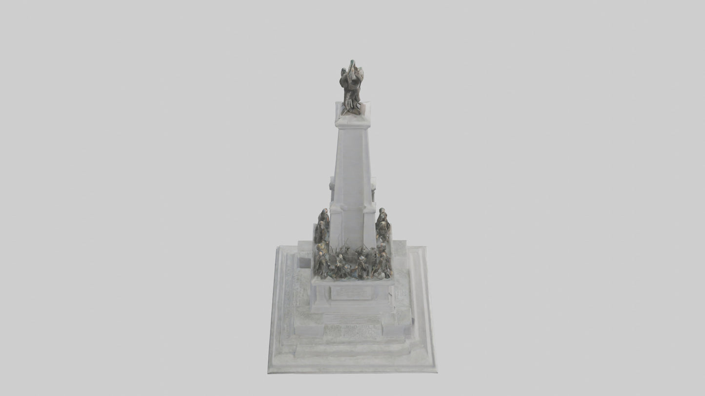 3D model Heroes of the Revolution monument model VR / AR / low-poly