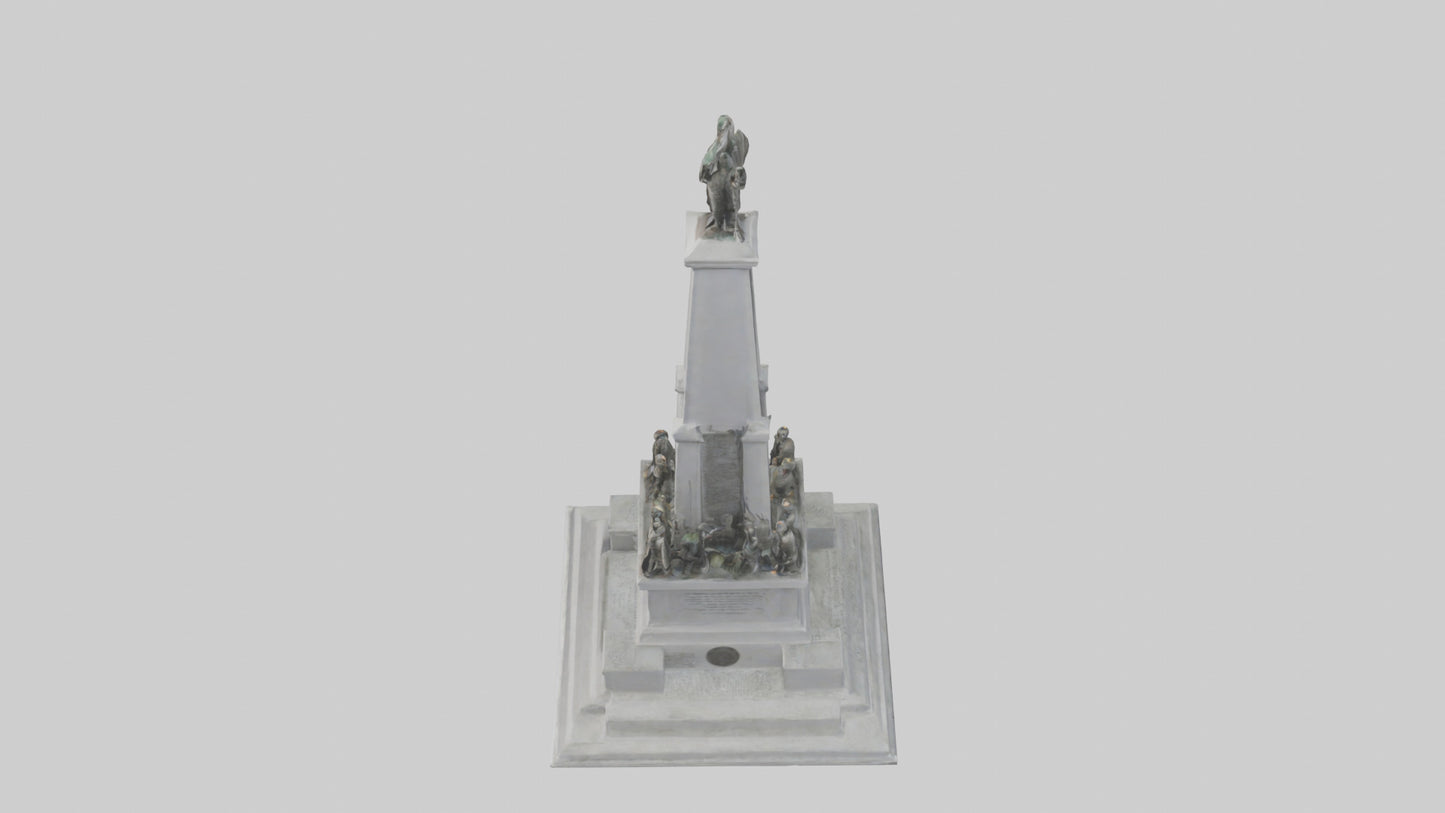 3D model Heroes of the Revolution monument model VR / AR / low-poly