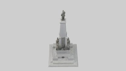 3D model Heroes of the Revolution monument model VR / AR / low-poly