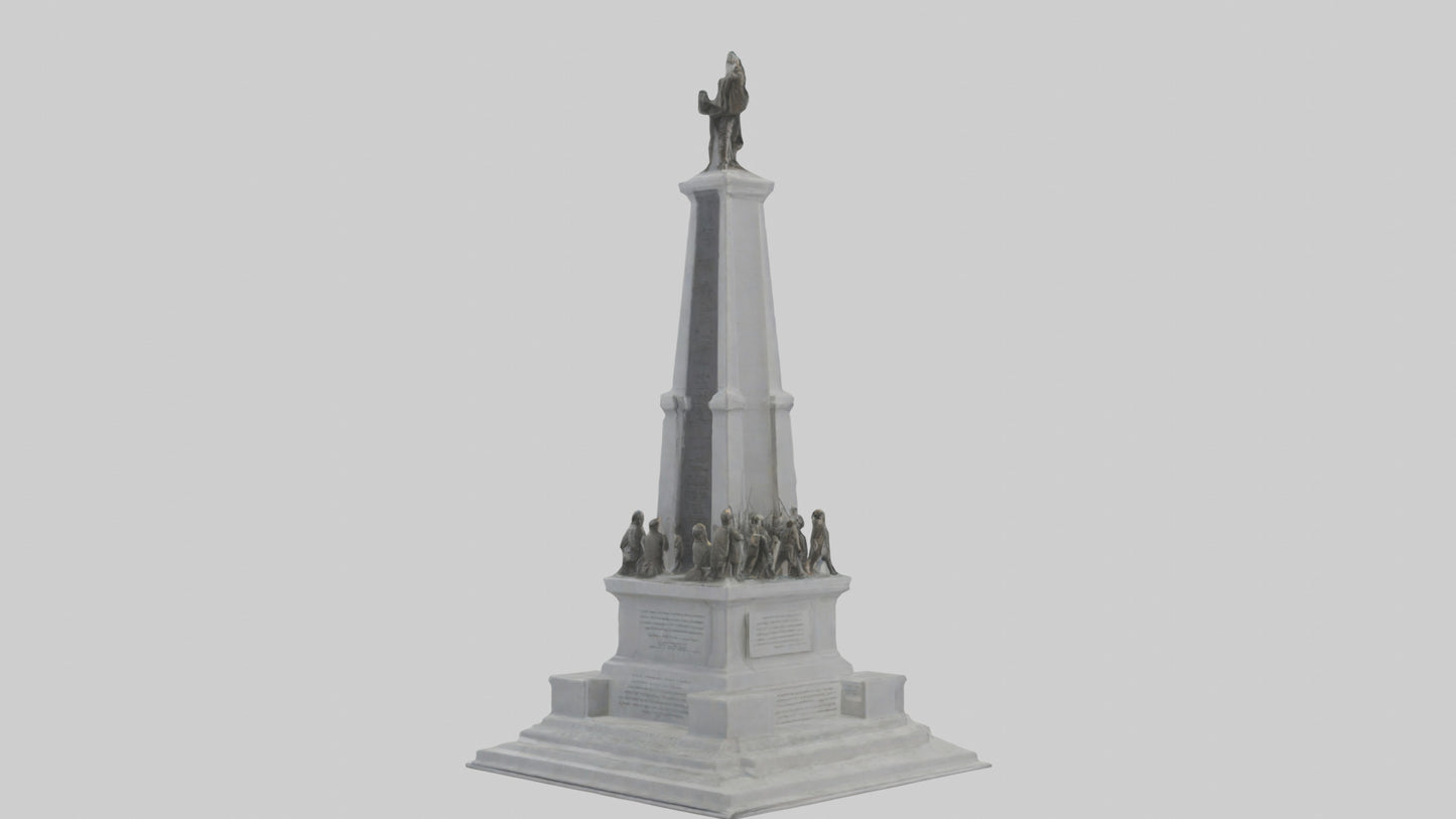 3D model Heroes of the Revolution monument model VR / AR / low-poly