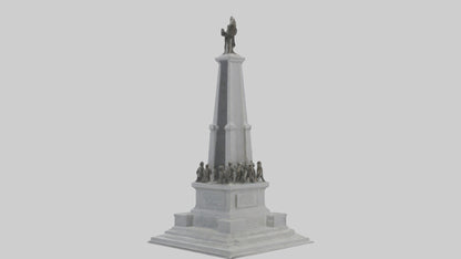 3D model Heroes of the Revolution monument model VR / AR / low-poly