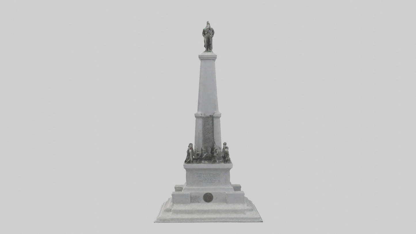 3D model Heroes of the Revolution monument model VR / AR / low-poly