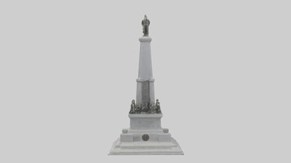 3D model Heroes of the Revolution monument model VR / AR / low-poly