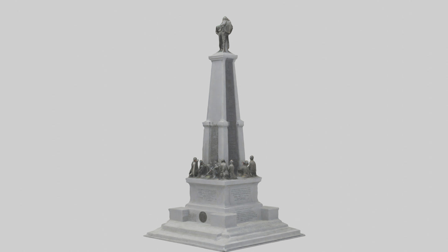 3D model Heroes of the Revolution monument model VR / AR / low-poly