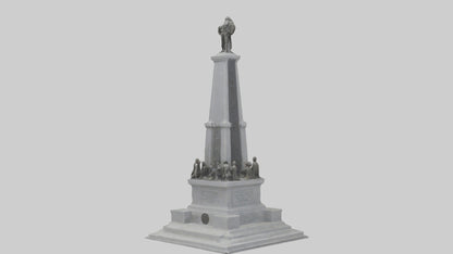 3D model Heroes of the Revolution monument model VR / AR / low-poly