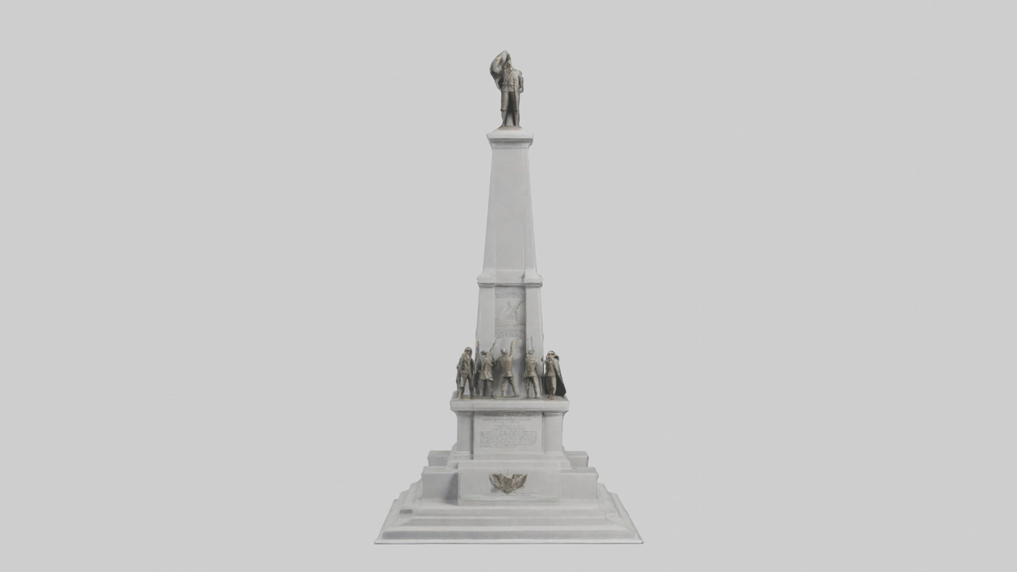3D model Heroes of the Revolution monument model VR / AR / low-poly