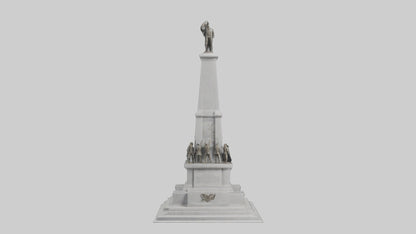 3D model Heroes of the Revolution monument model VR / AR / low-poly