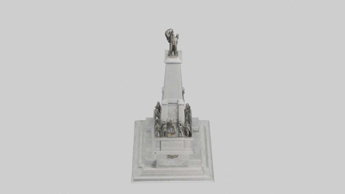 3D model Heroes of the Revolution monument model VR / AR / low-poly