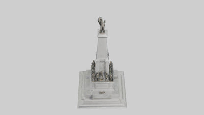 3D model Heroes of the Revolution monument model VR / AR / low-poly