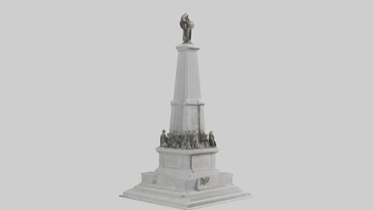 3D model Heroes of the Revolution monument model VR / AR / low-poly
