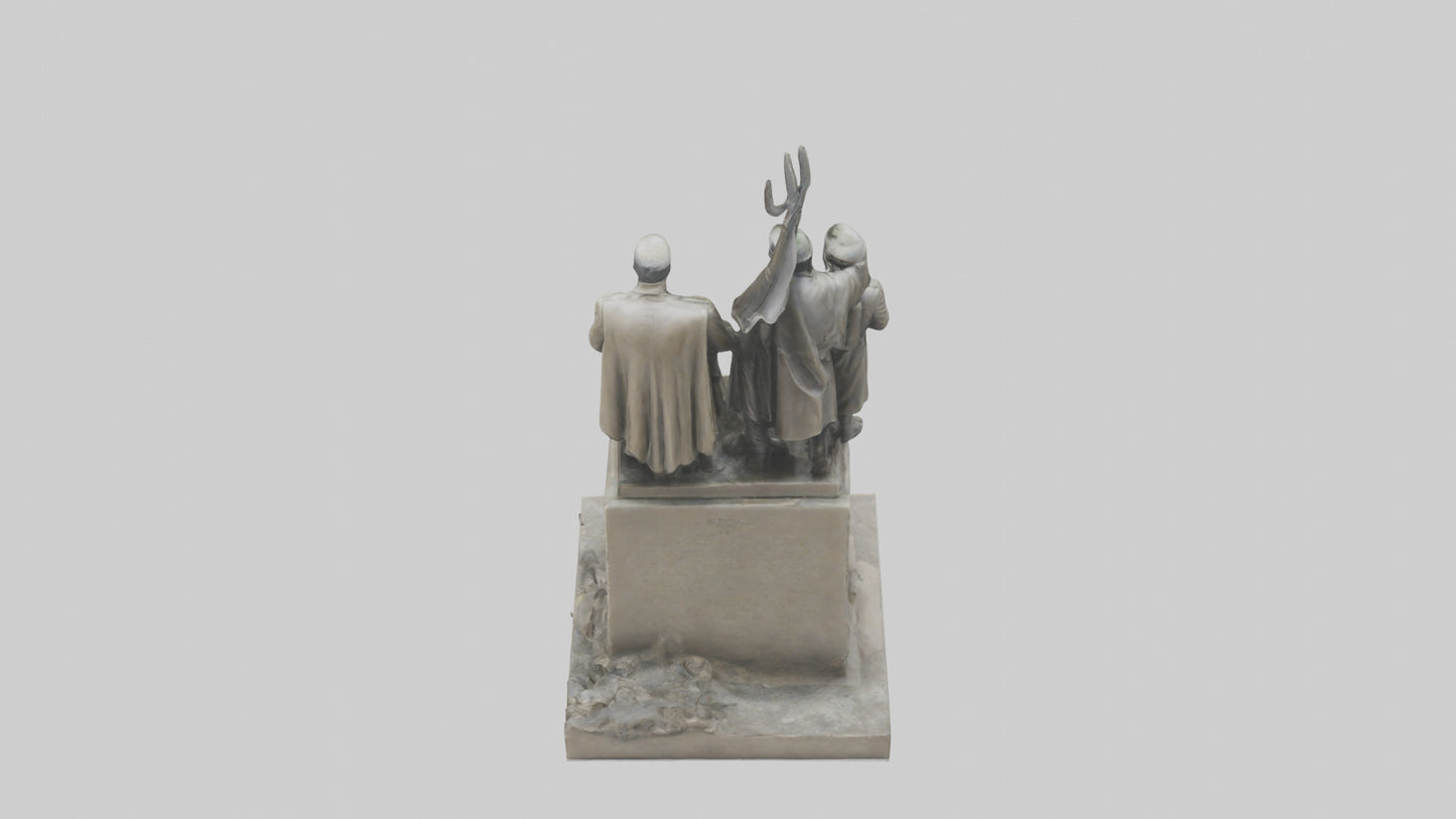 3D model Heroes of the War for Peace statue model VR / AR / low-poly