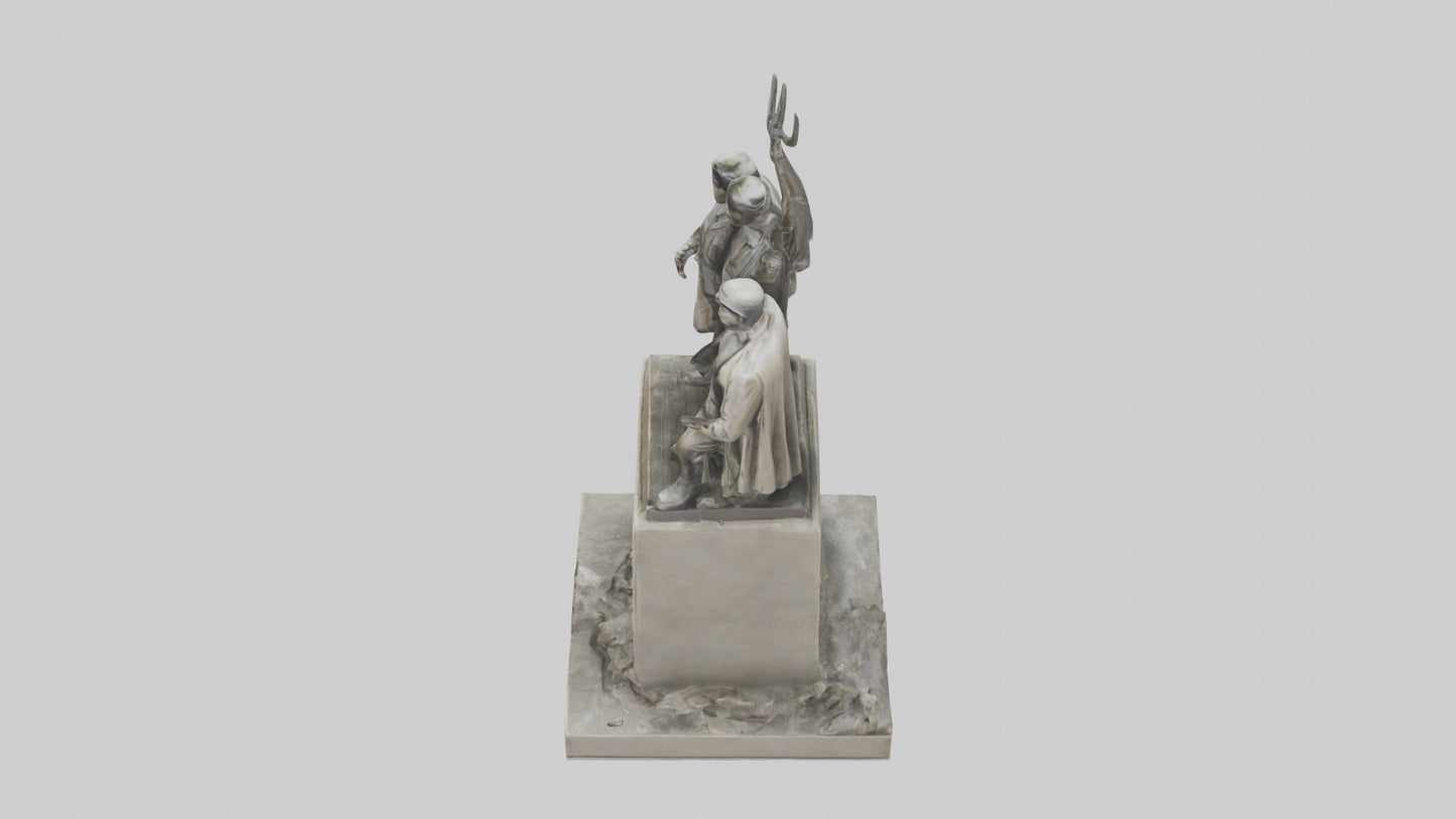 3D model Heroes of the War for Peace statue model VR / AR / low-poly