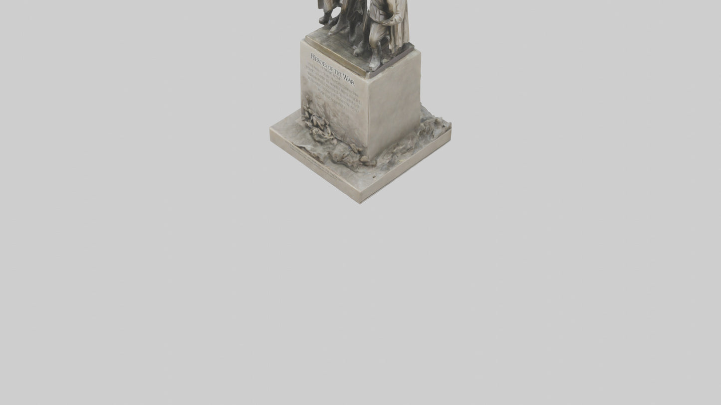 3D model Heroes of the War for Peace statue model VR / AR / low-poly