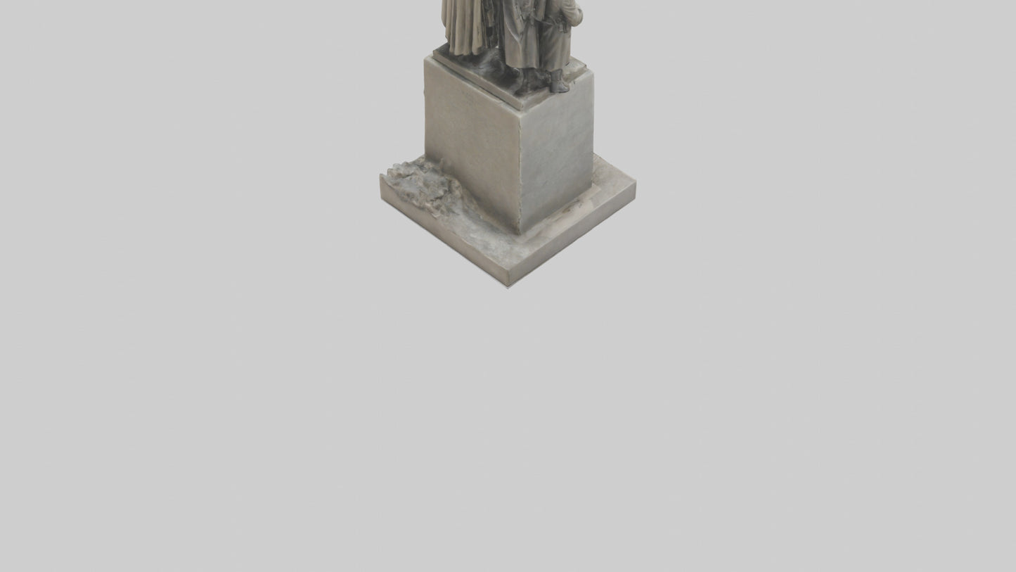 3D model Heroes of the War for Peace statue model VR / AR / low-poly