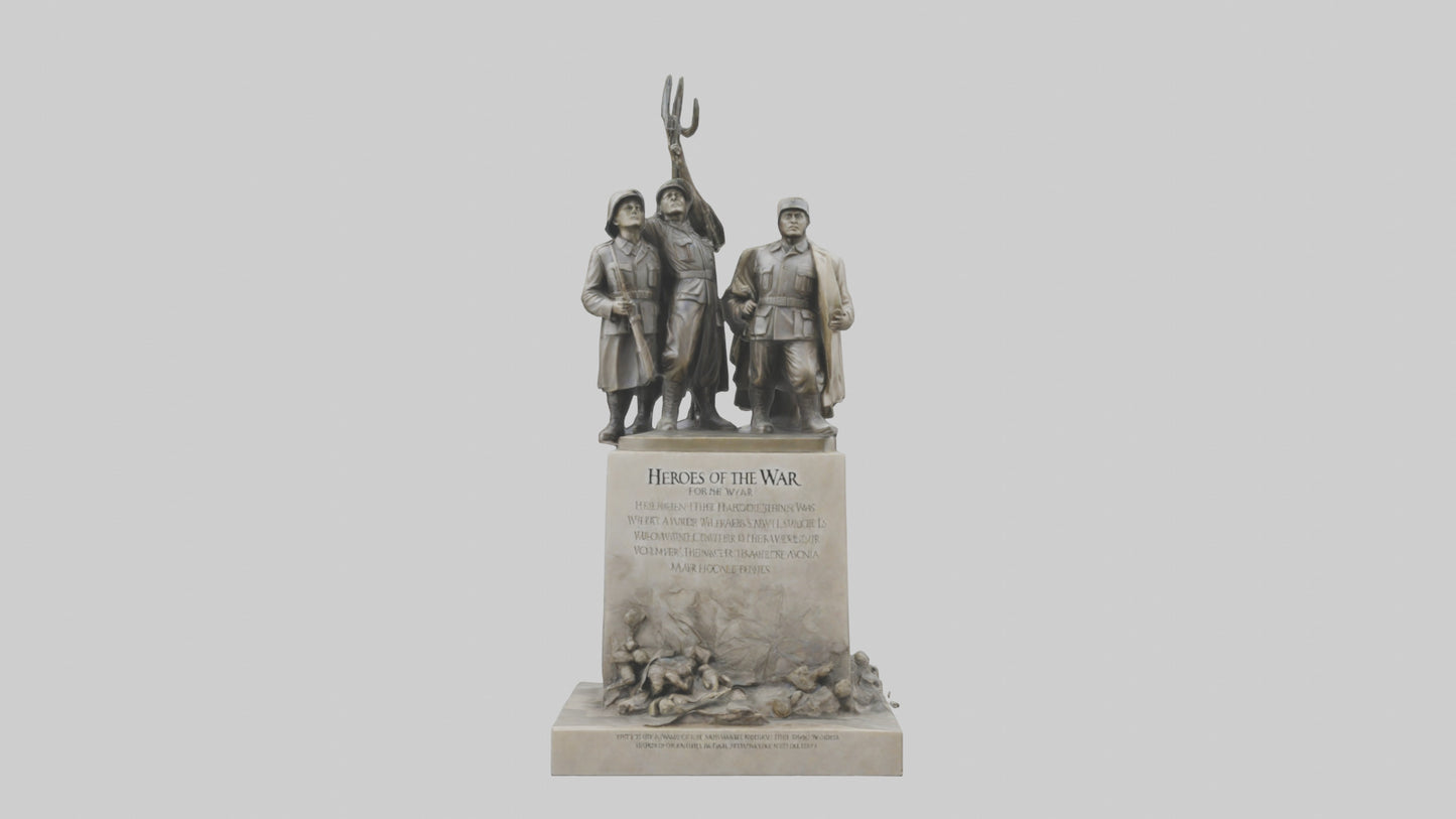 3D model Heroes of the War for Peace statue model VR / AR / low-poly