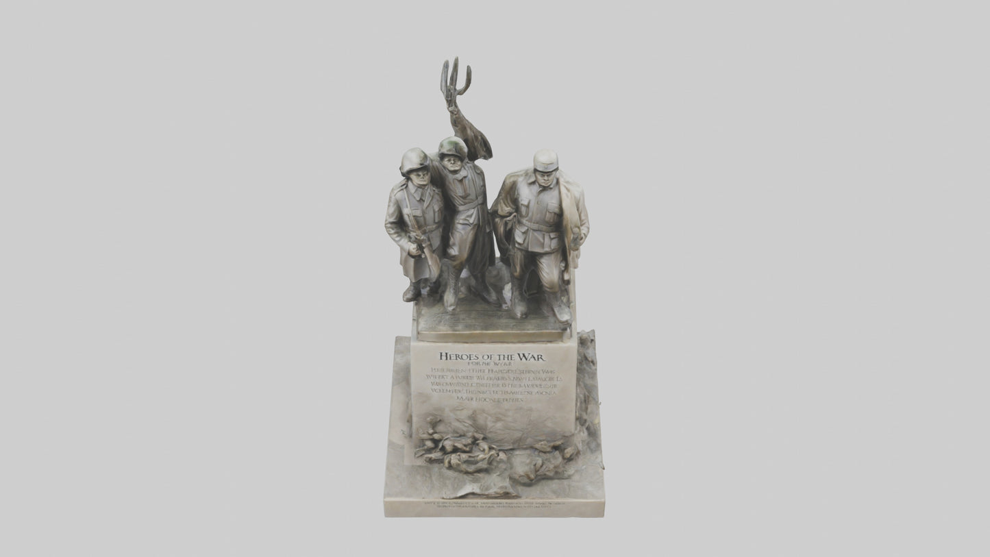 3D model Heroes of the War for Peace statue model VR / AR / low-poly