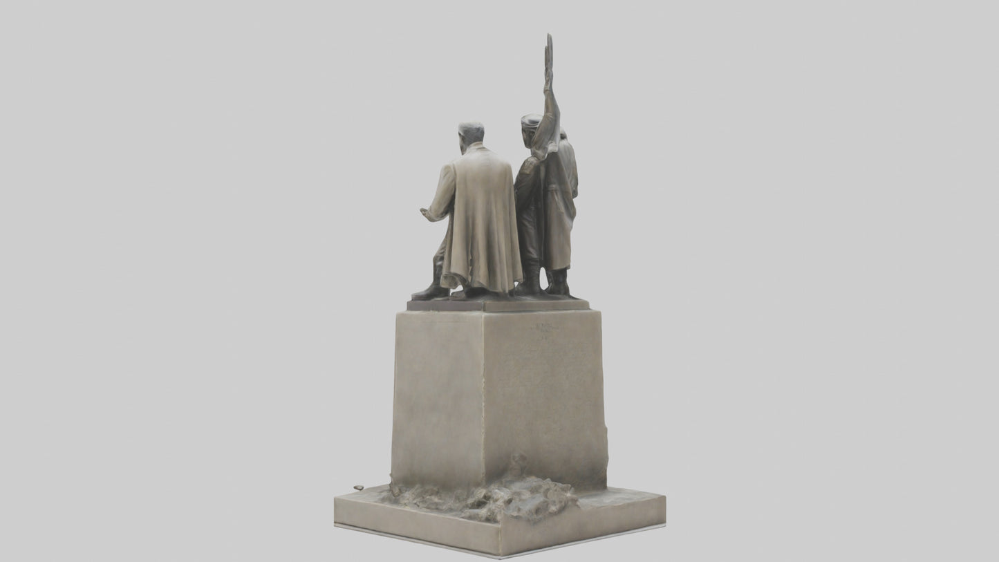 3D model Heroes of the War for Peace statue model VR / AR / low-poly