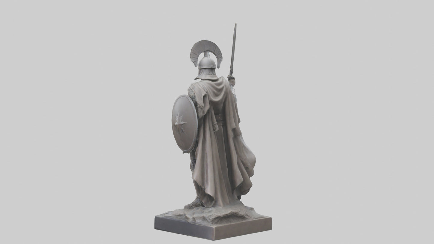 3D model Heroic Battle Commander Statue model VR / AR / low-poly